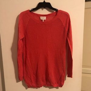 Coral see through sweater